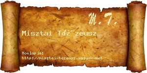 Misztai Tézeusz névjegykártya